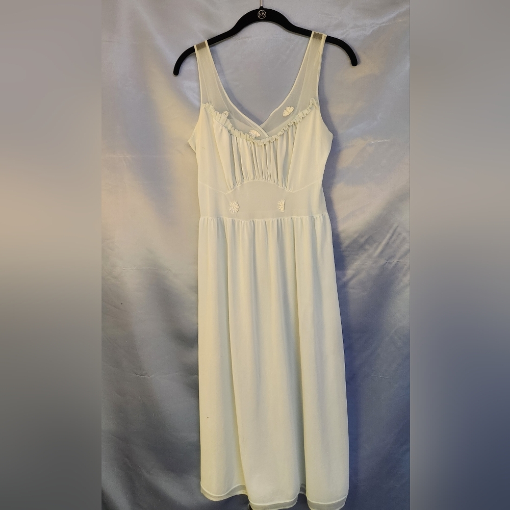 Elegant Handmade VTG Nightgown In Baby Blue Sz S